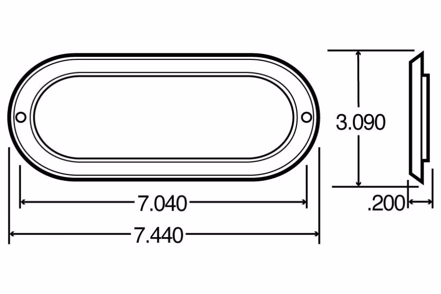 Truck-Lite Chrome 6" Grommet Cover