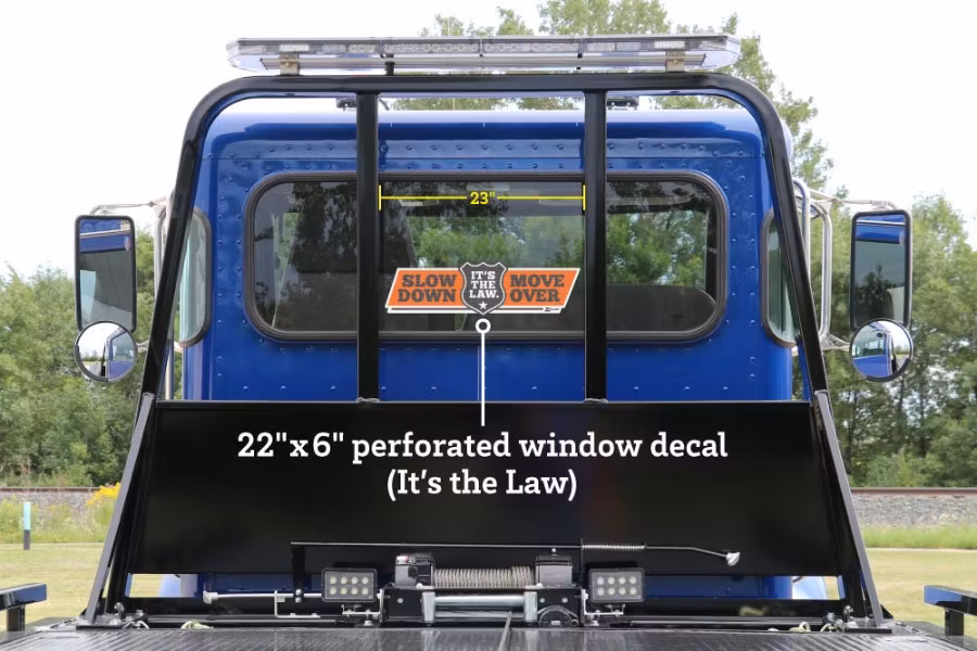 Zip's Vinyl Window Decal - Slow Down Move Over It's The Law