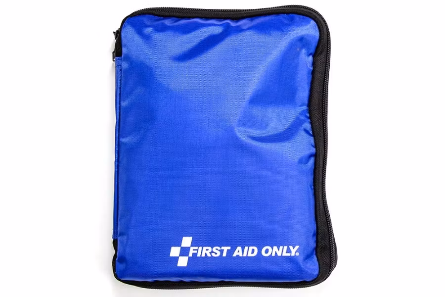 5349-first-aid-only-essentials-first-aid-kit-200-pieces-fabric-case-1.jpg First Aid Only Essentials First Aid Kit, 200 Pieces, Fabric Case