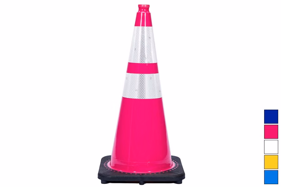 5358-jbc-revolution-series-colored-reflective-traffic-cone-dual-reflective-strip-1.jpg JBC Revolution Series Colored Reflective Traffic Cone-Dual Reflective Strip
