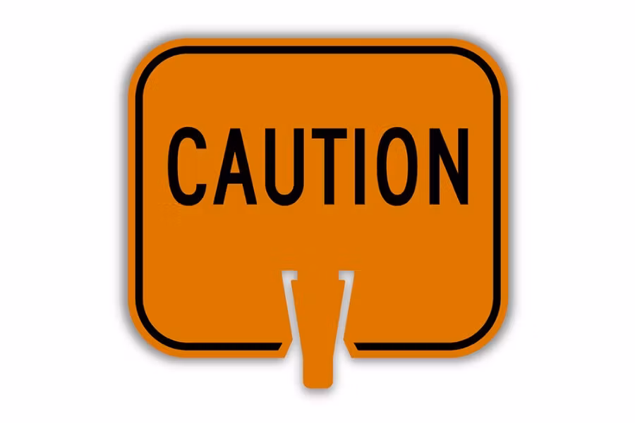 TAPCO Caution Non-Reflective Cone Sign