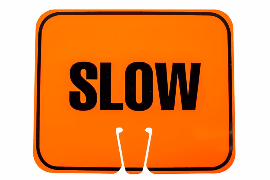 Cortina "Slow" Traffic Cone Sign