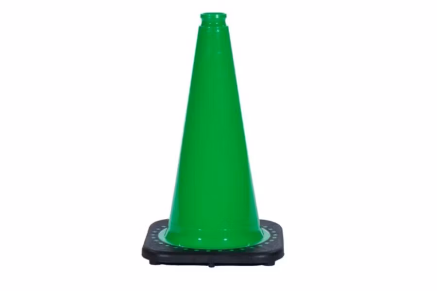 5429-hi-way-safety-18-quot-lime-non-reflective-traffic-cone-1.jpg Hi-Way Safety 18" Lime Non-Reflective Traffic Cone