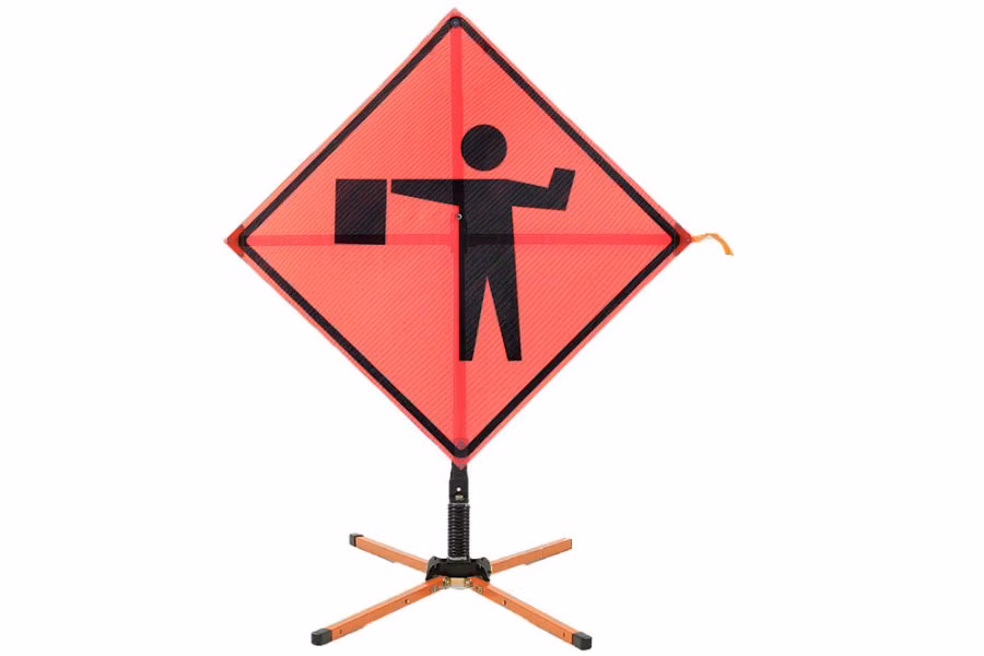 TrafFix Devices Spring Stand with Universal Sign Holder