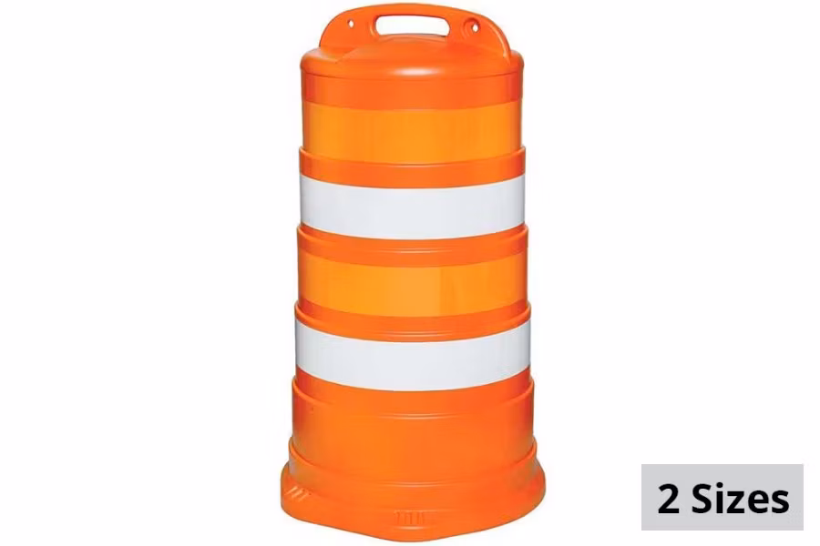 5601-cortina-traffic-barrel-with-4-quot-w-stripes-1.jpg Cortina Traffic Barrel with 4"W Stripes