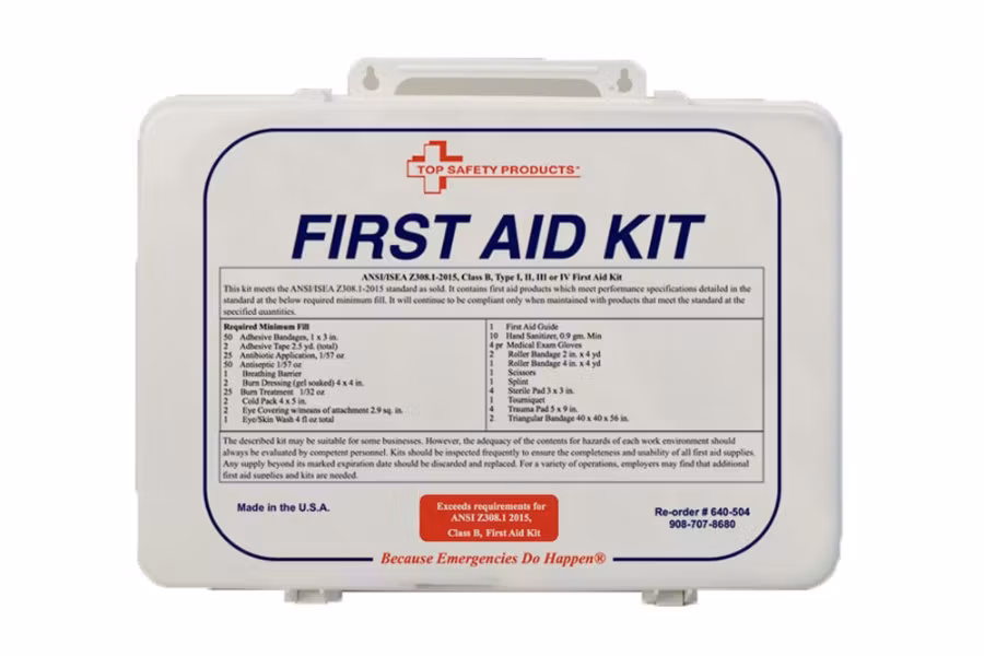 Top Safety Class B 25 Person First Aid Kit