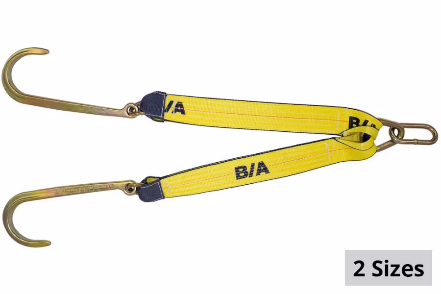 B/A Products Low Profile V-Strap Assembly with 15" J-Hooks