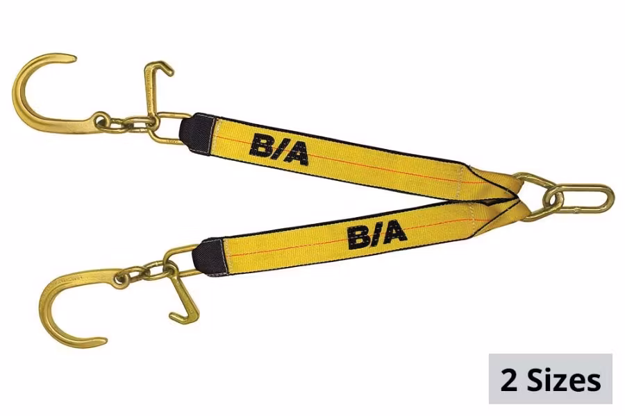 B/A Products Low Profile V-Strap Assembly with 8" J / Mini J Hooks