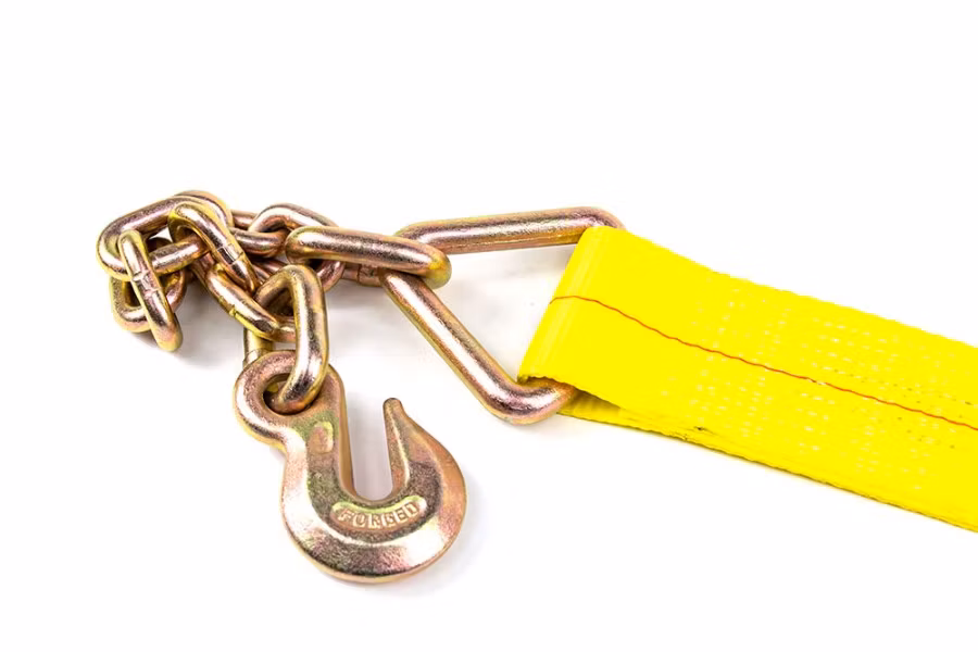 Zip's 3" Ratchet Tie-Down Assembly w/ Chain and Grab Hooks