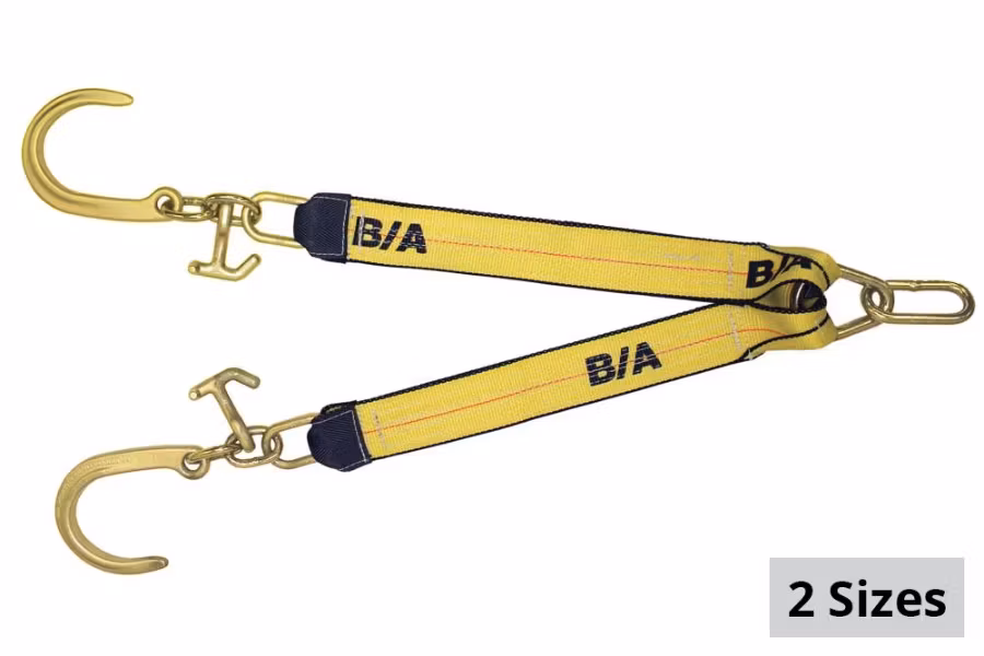 B/A Products Low Profile V-Strap Assembly with 8" J/T-J Combo Hooks