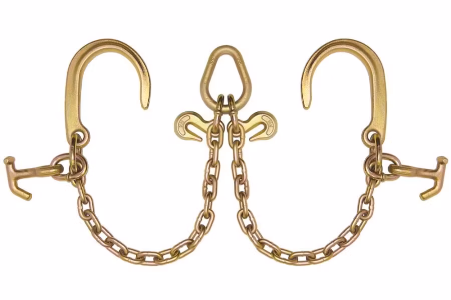B/A Products V-Chain, Grade 70, 5/16" w/8" J and Hammerhead Hooks, 2'
