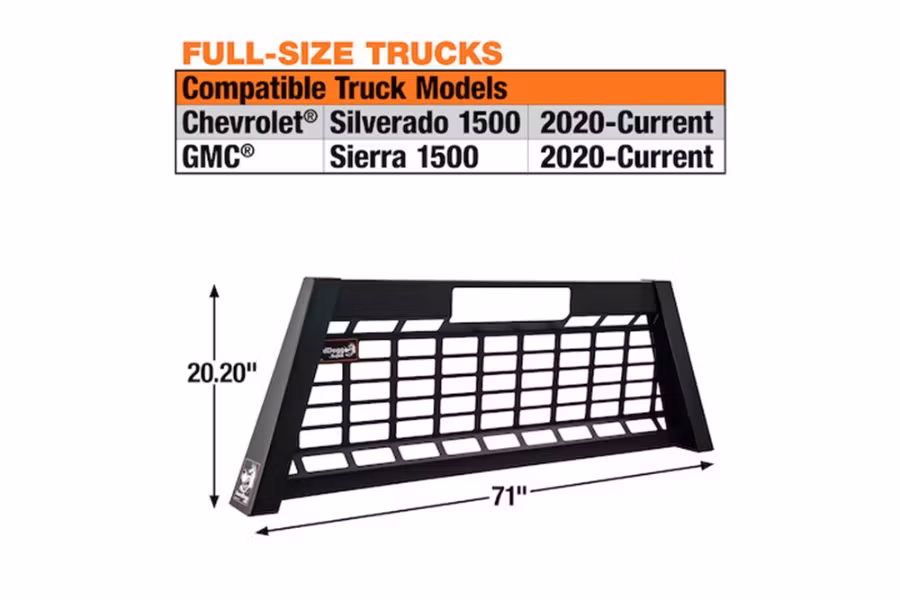 Buyers Full Coverage Heavy Duty GuardDogg Headache Rack