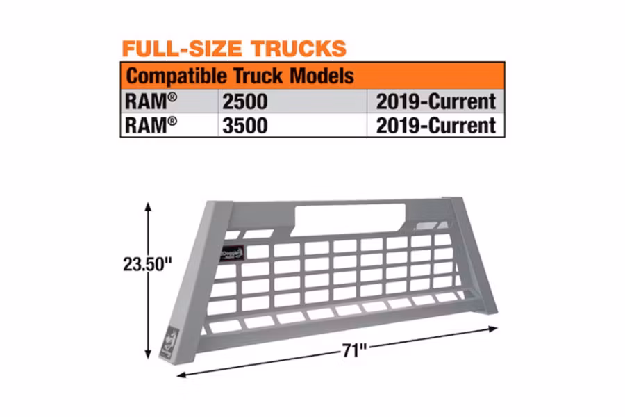 Buyers Full Coverage Heavy Duty GuardDogg Headache Rack