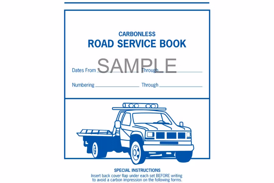 Basic Road Service Form Receipt Books