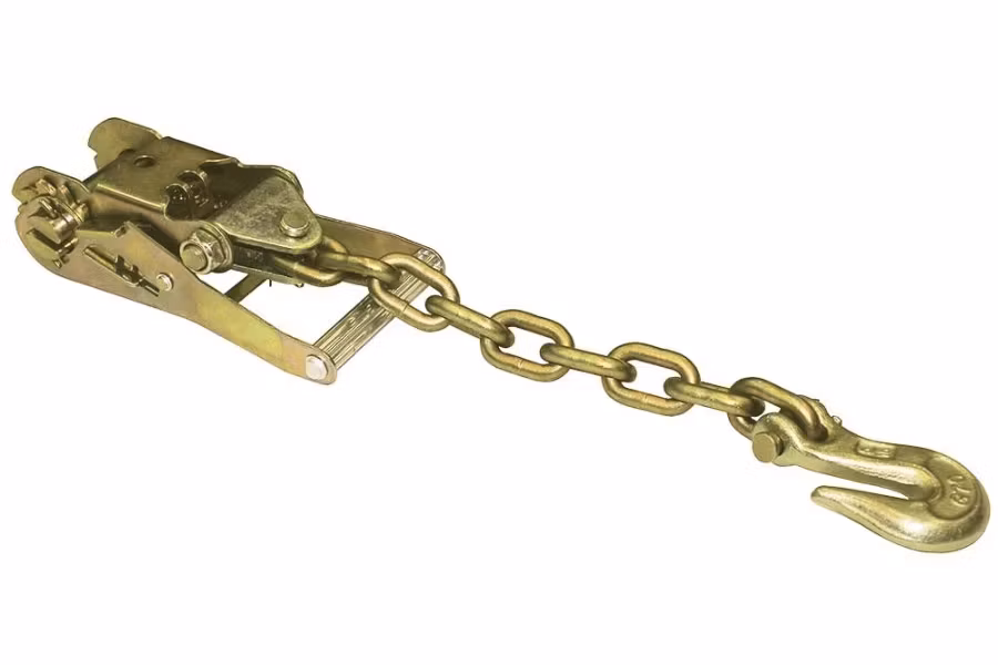 B/A Products Wide Handle 2" Ratchet W/12" Chain and Clevis Grab Hook
