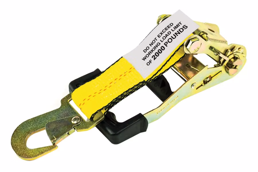 Zip's 2" Long Handled Ratchet with Rubber Comfort Grip and Strap with Snap Hook