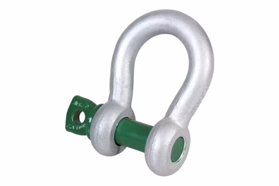 Green Pin Bow Shackle with Screw Collar Pin