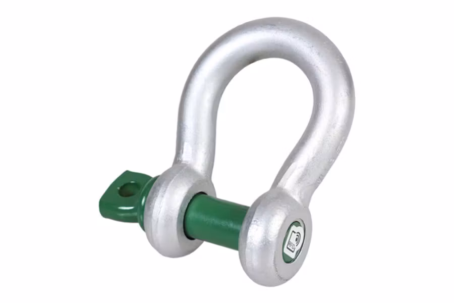 Green Pin Bow Shackle with Screw Collar Pin