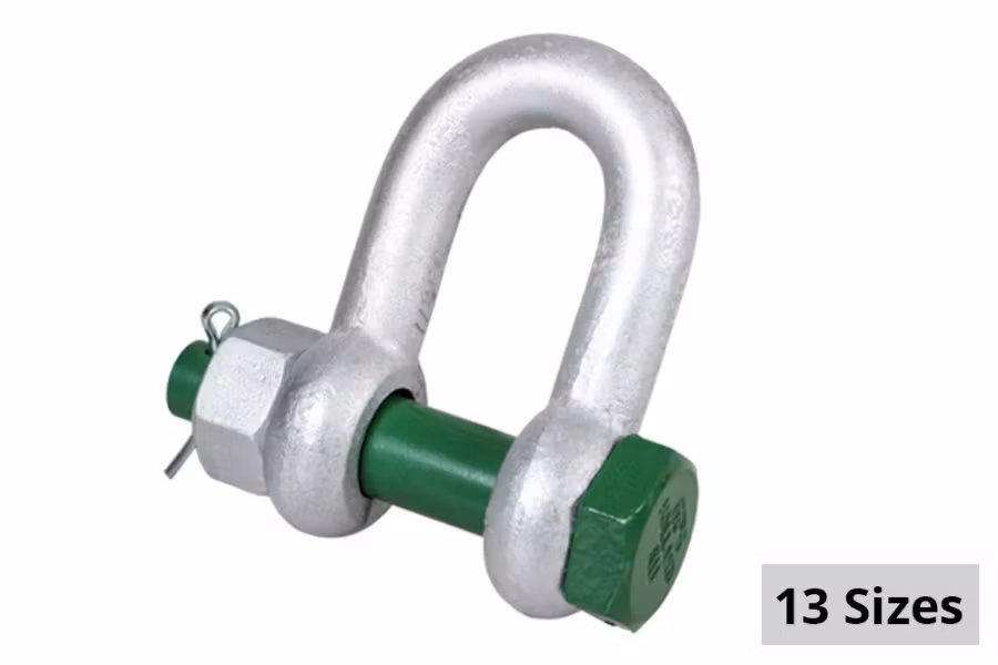9858-green-pin-dee-shackle-with-safety-bolt-1.jpg Green Pin Dee Shackle with Safety Bolt