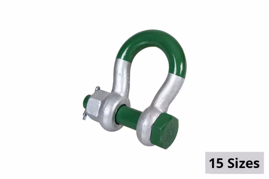 Green Pin Super Bow Shackle with Safety Bolt