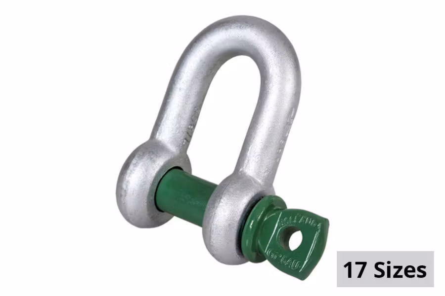 9898-green-pin-dee-shackle-with-screw-collar-pin-1.jpg Green Pin Dee Shackle with Screw Collar Pin