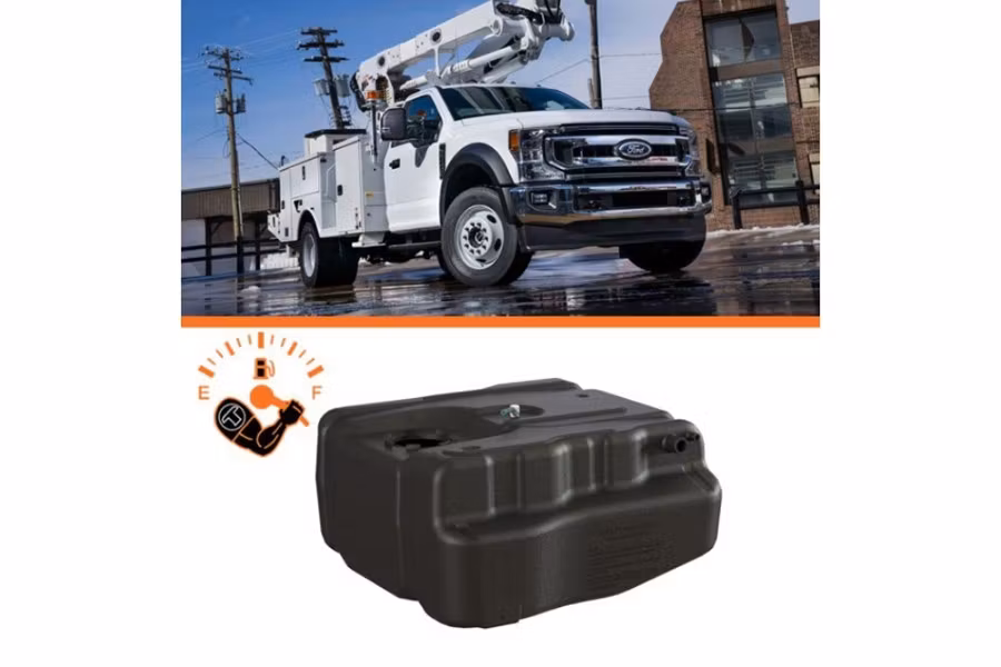 Titan Fuel Tanks 2017 to 2022 Ford F350, F450, F550 After Axle Auxiliary Fuel Tank System